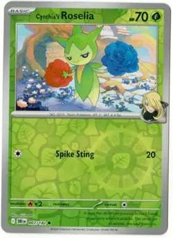 Pokemon - Cynthia's Roselia - 007/182 - Destined Rivals - Reverse Holo - NM - Image 1
