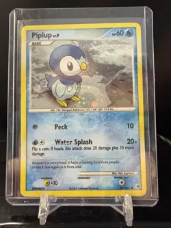 9167 - PIPLUP COSMOS HOLO 93/130 DIAMOND AND PEARL PROMO POKEMON #2 SWIRL - Image 1