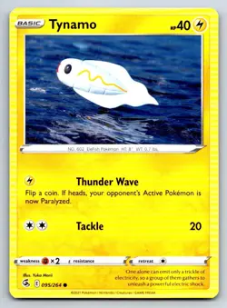 Pokemon Tynamo SWSH08: Fusion Strike SWSH08 095/264 LP Common Yuka Morii - Image 1