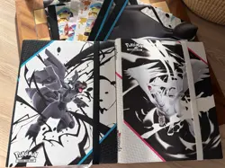 Pokemon TCG Black Bolt and White Flare Binders Bundle + 8 Posters Prismatic 151 - Image 1