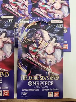 Lot Of 5 Sealed One Piece OP14-EB04 Booster Pack The Azure Sea's Seven. - Image 3