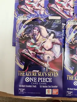 Lot Of 5 Sealed One Piece OP14-EB04 Booster Pack The Azure Sea's Seven. - Image 4