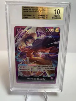 One Piece Monkey D Luffy OP05-060 Leader Sound Loader English BGS 10 Pristine - Image 1