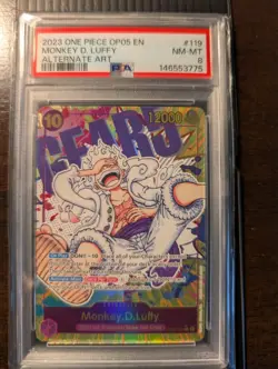 ONE PIECE OP05 AWAKENING OF THE NEW ERA GEAR 5 #119 MONKEY D. LUFFY PSA 8 - Image 1