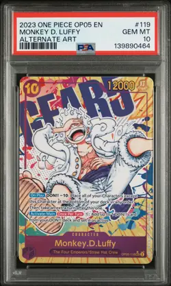 2023 ONE PIECE OP05-AWAKENING OF THE NEW ERA #119 MONKEY D. LUFFY PSA 10 - Image 1