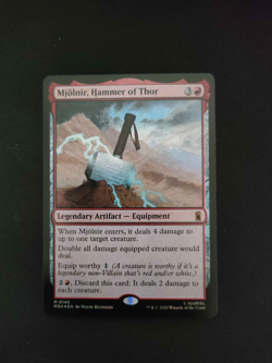 Mjolnir Hammer of Thor 156 NM Mythic Regular MTG MSH Marvel Super Heroes - Image 1