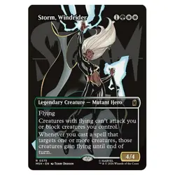 MTG - Marvel Super Heroes Storm, Windrider Borderless Logo Card 0375 - FOIL - Image 1