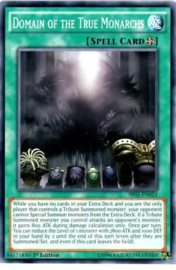 Domain of the True Monarchs - SR01-EN024 - Common - 1st Edition - Lightly Played - Image 1