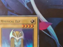YUGIOH Super Rare Mystical Elf LOB-E050 1st Edition European English - LP - Image 5