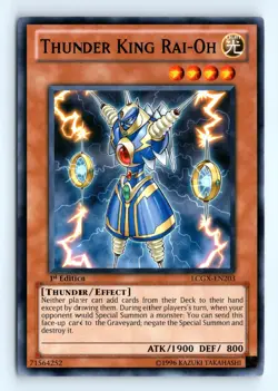 Yu-Gi-Uh Thunder King Rai-Oh #LCGX-EN203 Legendary Collection 2 tcg LP - Image 1