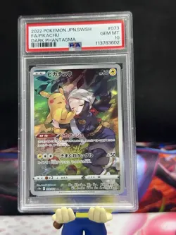 2022 Pokemon Japanese Dark Phantasma Pikachu Card 073/071 PSA 10 - Image 1