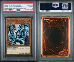 PSA 9 Blue Eyes White Dragon MGED-EN001 Yugioh Gold Rare Maximum Gold El Dorado - Image 3