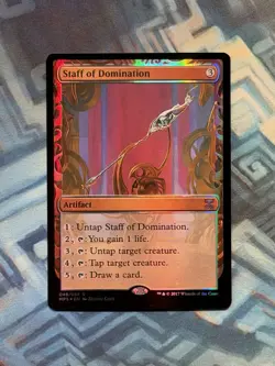 Foil Staff of Domination -Corner Ding- Masterpiece Series: Kaladesh Inventions - Image 1