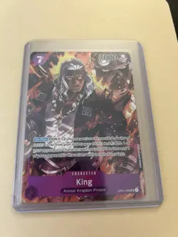 One Piece TCG Romance Dawn English King (Alt Art) OP01-096 SR Card pre errata - Image 1