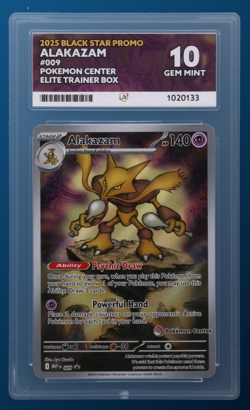 Ace 10 Alakazam MEP009 Mega Evolution Pokemon Center Promo Card - Image 1