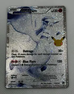 Pokemon TCG Reshiram Celebrations Classic Collection Card 113/114 NM/M Condition - Image 1
