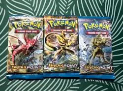 Lot of (3) POKEMON XY BREAKPOINT Sealed 10-Card BOOSTER PACKS - Image 1