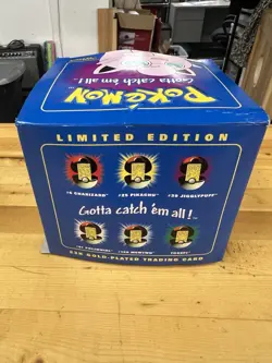 Pokemon Jigglypuff Limited Edition 23k Gold Plated Trading Card Burger King CIB - Image 5