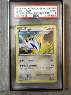 Pokemon TCG Lugia XY156 Holo Black Star Promo Card PSA 9 - Image 1