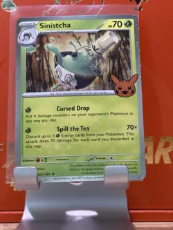 Sinistcha Cosmos Holo Card 022/167 Rare Trick or Trade Booster 2024 NM Condition - Image 1
