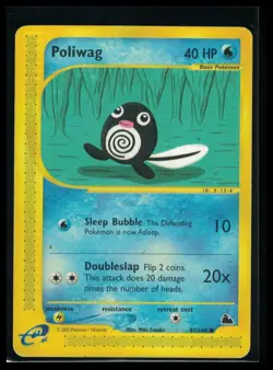 Pokemon TCG Poliwag Card 87/144 Common Skyridge 2003 Regular- Vintage - Image 1