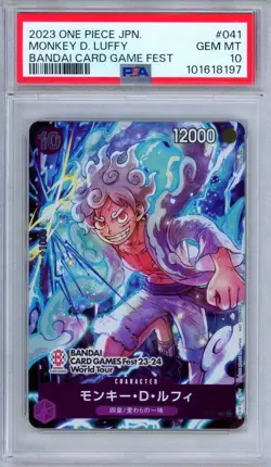 PSA 10 Monkey D. Luffy P-041 Bandai Card Fest 2023 One Piece Japanese - Image 1