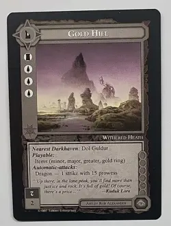 MIDDLE-EARTH CCG MECCG GOLD HILL AGAINST THE SHADOW ATS UNCOMMON LOTR CARD - Image 1