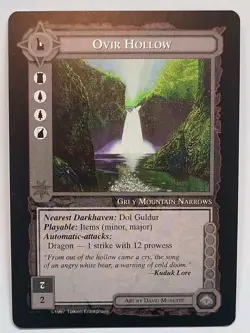 MIDDLE-EARTH CCG MECCG OVIR HOLLOW AGAINST THE SHADOW ATS UNCOMMON LOTR CARD - Image 1