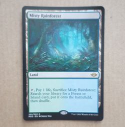 Wizards of the Coast Misty Rainforest MH2 Rare Land 250/303 - EN Foil Full Art - Image 1