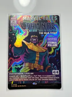 Thanos, The Mad Titan (Borderless) (0400) Marvel Super Heroes Foil NM - Image 2