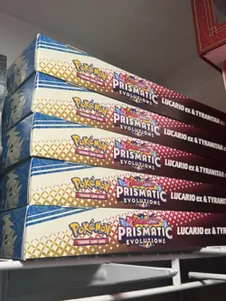 Pokemon TCG Prismatic Evolutions Lucario Ex & Tyranitar Ex Premium Collection - Image 3