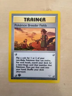 Pokemon Breeder Fields 62/64 1st Edition Uncommon Neo Revelation - Image 1