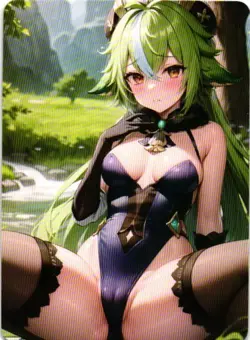SUCROSE GENSHIN IMPACT Holographic Goddess Story Anime Collectible Card - Image 2