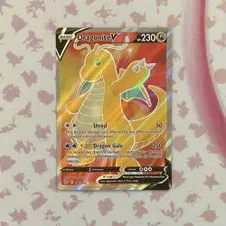 Pokemon Dragonite V 191/203 SWSH07 Evolving Skies Full Art Holo ENG - NM - Image 1