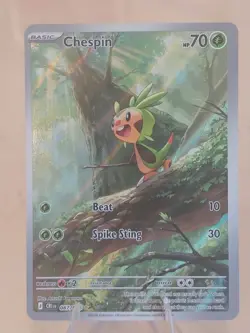 Pokemon TCG: Chespin 87/86 Illustration Rare Chaos Rising - Image 1