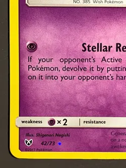 Pokemon TCG Shining Jirachi 42/73 Shining Legends Holo Lightly Played (LP) - Image 3