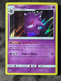 Pokemon Card Gengar 38/111 Crimson Invasion Rare Holo Near Mint - Image 1