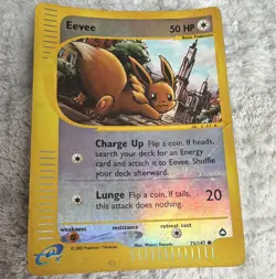 Nintendo Eevee 75/147 Aquapolis Reverse Holo Common English 2002 50 HP - Image 1