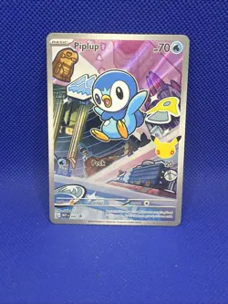 Pokemon Mega Evolutions Promo Piplup MEP042 First Partner 30th Anniversary NM - Image 2