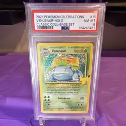 Pokemon 2021 Celebrations Classic Collection Venusaur Holo 15/102 PSA 8 - Image 1