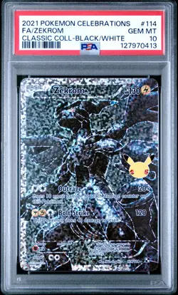 2021 POKEMON CELEBRATIONS CLASSIC COLLECTION #114 FULL ART/ZEKROM PSA 10 - Image 1