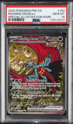 2025 POKEMON PRE EN-PRISMATIC EVOLUTIONS #162 ROARING MOON EX PSA 10 - Image 1