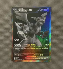 Pokemon Zekrom EX Full Art Holo Secret Rare Sv: Black Bolt 172/086 - Image 1
