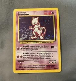 Pokemon TCG Mewtwo 10/102 Base Set Holo Rare Unlimited - Image 1