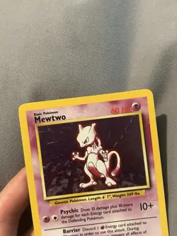 Pokemon TCG Mewtwo 10/102 Base Set Holo Rare Unlimited - Image 3