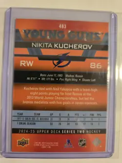 2024-25 Upper Deck Series 2 Lot Of 3 Young Guns Renew Tampa Bay - Image 2