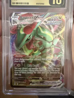 CGC Pristine 10 Rayquaza VMAX 111/203 Evolving Skies Holo Ultra Rare 2021 - Image 2