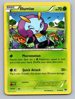 Illumise 9/146 Uncommon XY Pokemon Lightly Played - Image 1