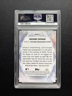 2023 Topps Series 1 - Stars of MLB Shohei Ohtani #SMLB-21 PSA 10 - Image 2