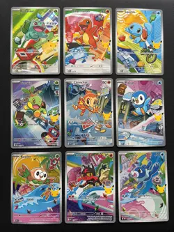 Pokemon TCG First Partner Illustration Collection Series 1 Full Set of 9 Cards - Image 1